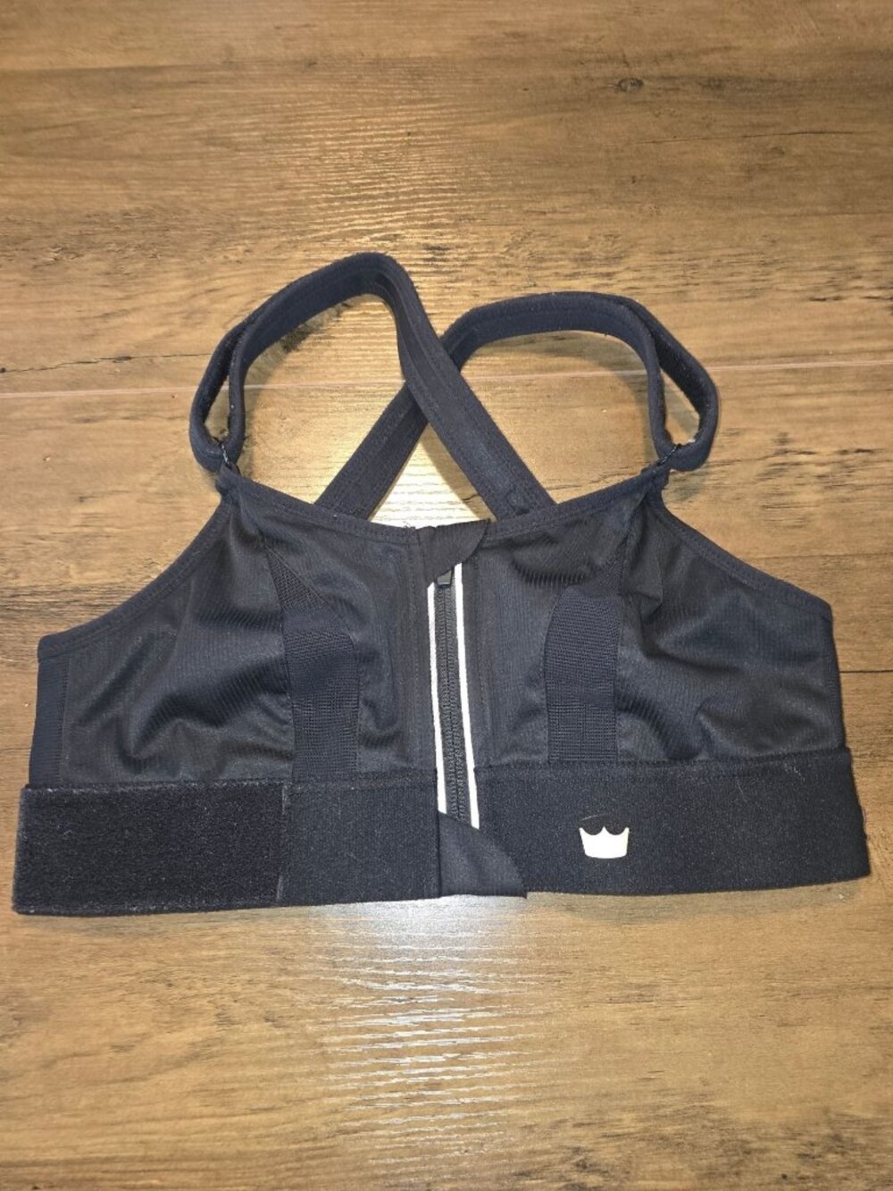 SheFit Ultimate Black Zip & Cinch Sports Bra, XS